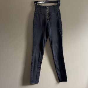 bebe High Rise Dark Gray Jeans